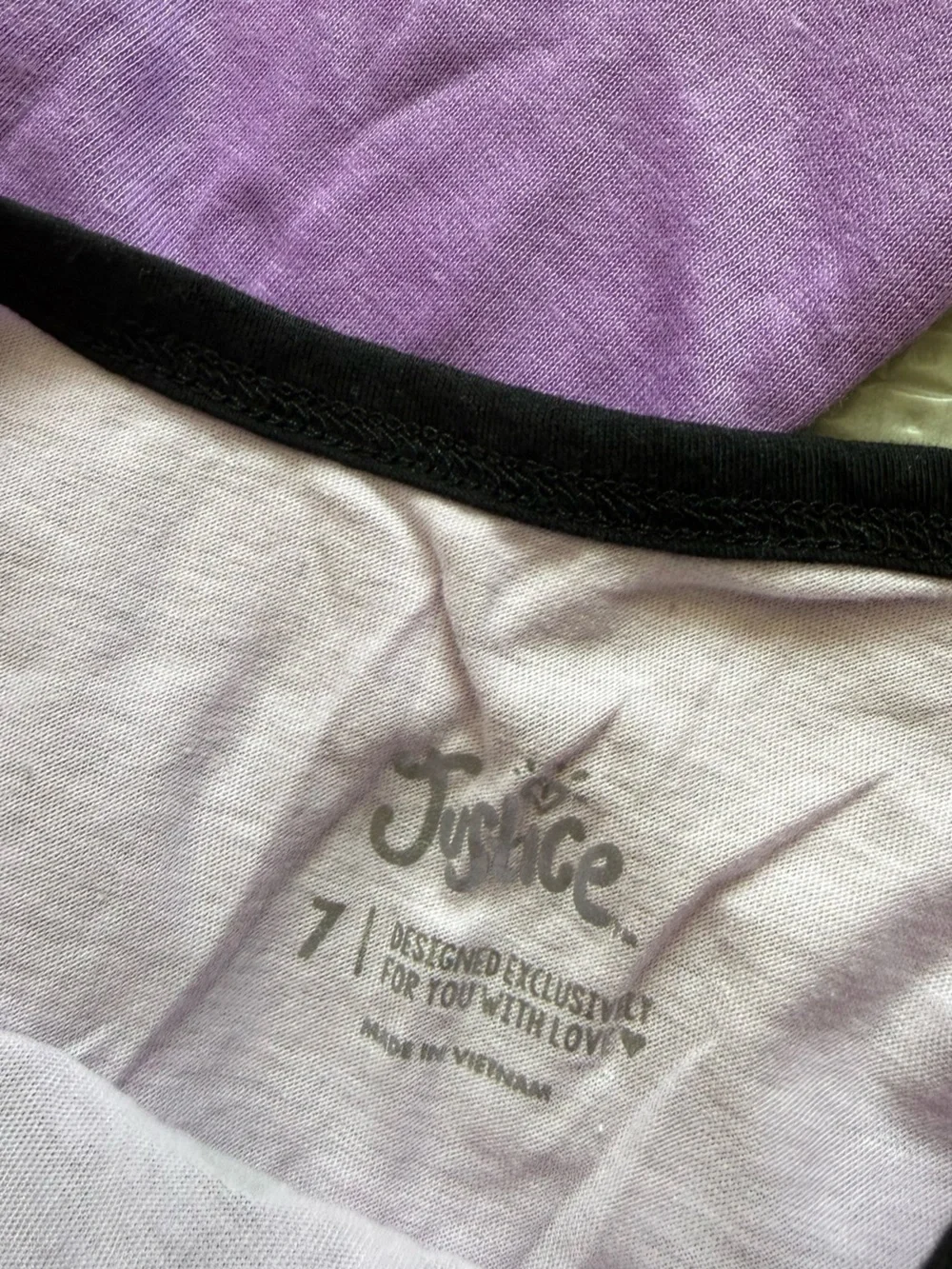 Justice|Big girl two tops-Purple Unicorn Graphic Long Sleeve & glitter tee•••